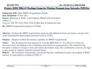 Project: IEEE P802.15 Working Group for Wireless Personal Area Networks (WPANs)