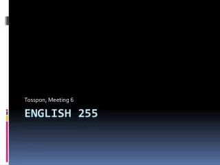 English 255