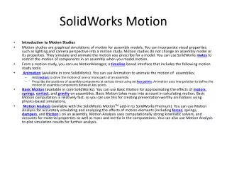 SolidWorks Motion