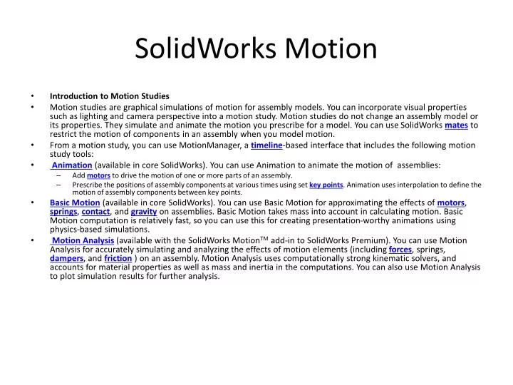 solidworks motion