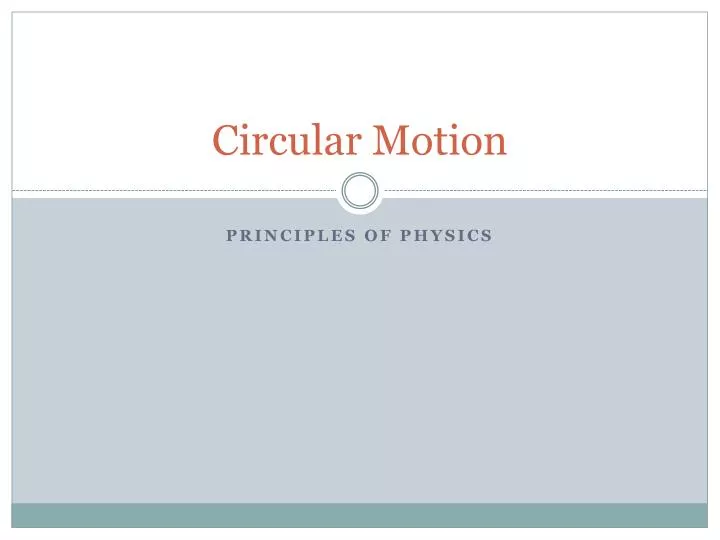 circular motion