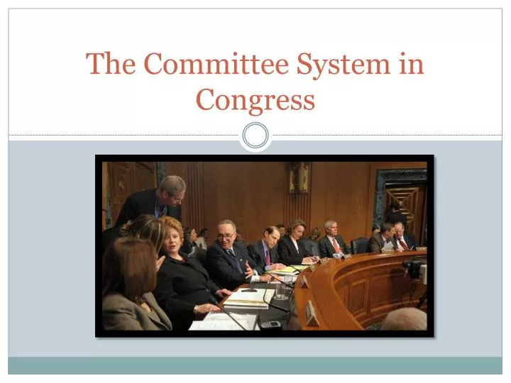 the committee system in congress