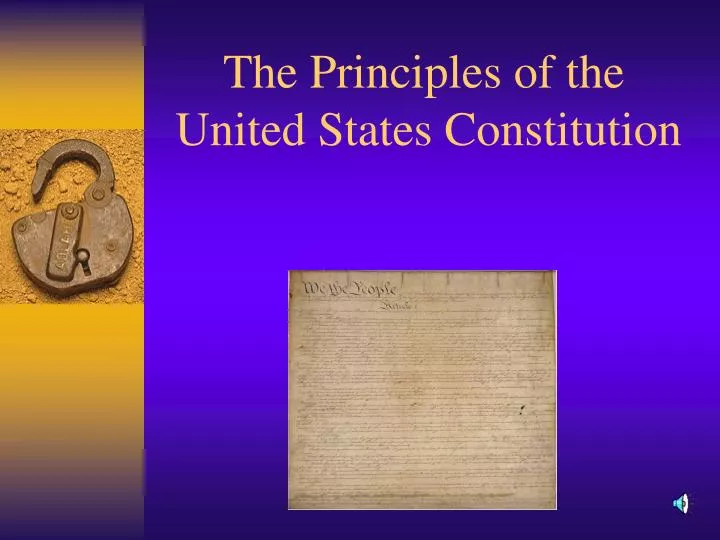 the principles of the united states constitution