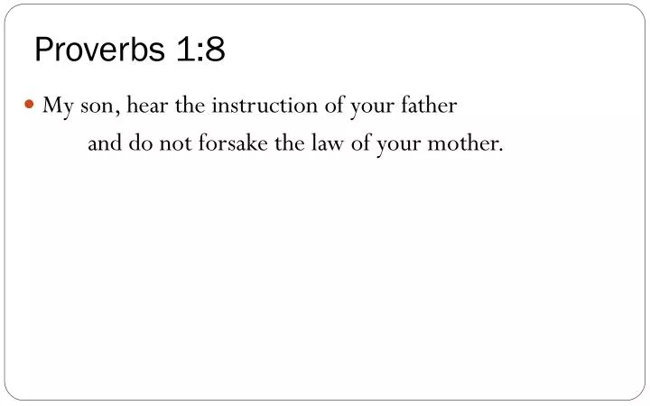 proverbs 1 8