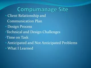 Compumanage Site