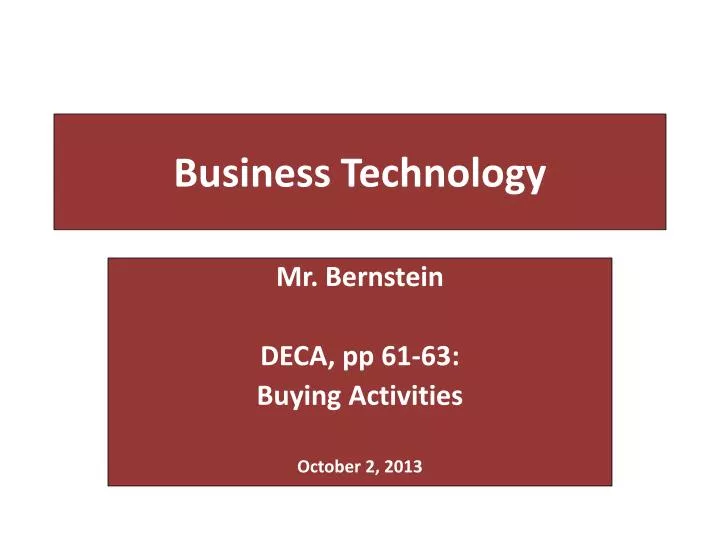 business technology