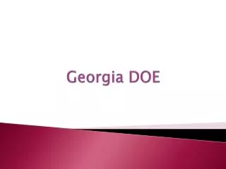 Georgia DOE