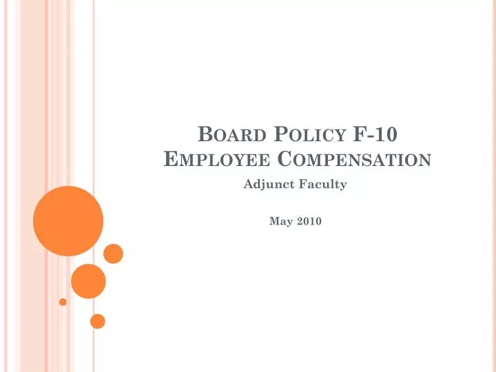 board policy f 10 employee compensation