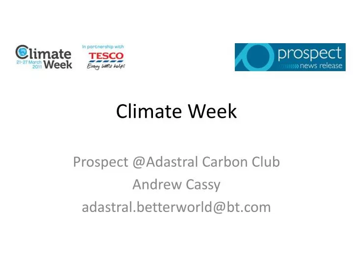 climate week