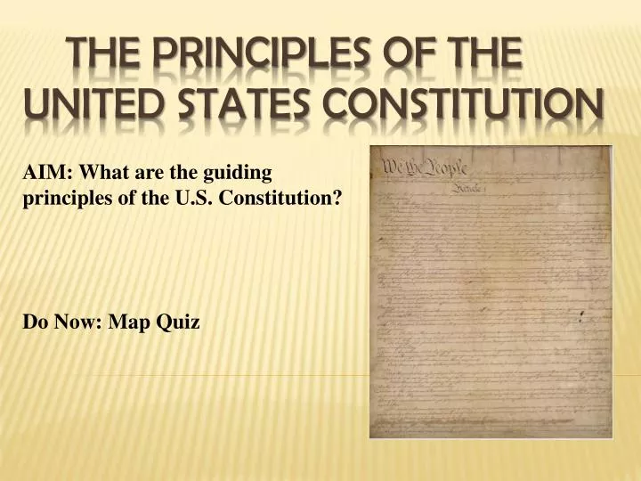 the principles of the united states constitution