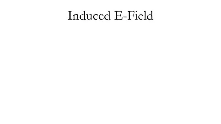 induced e field