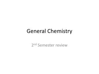 General Chemistry