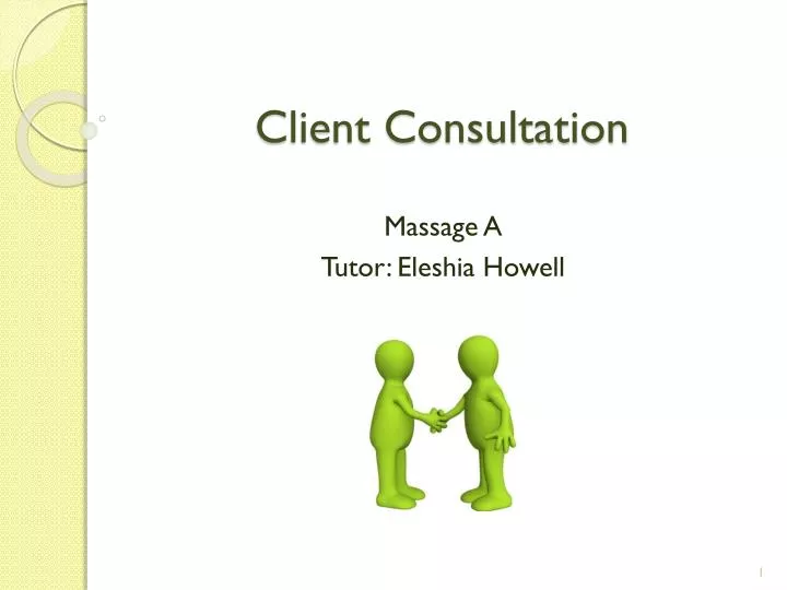 client consultation