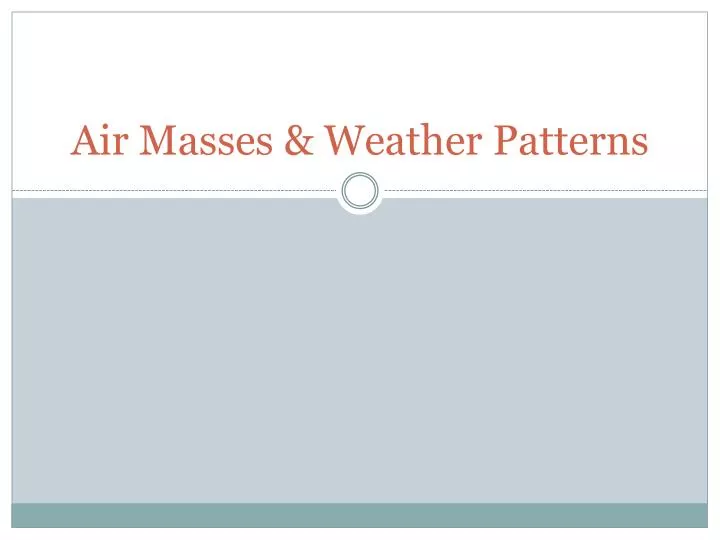 air masses weather patterns