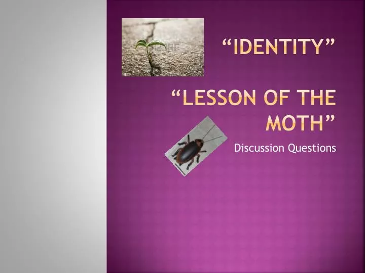 identity lesson of the moth