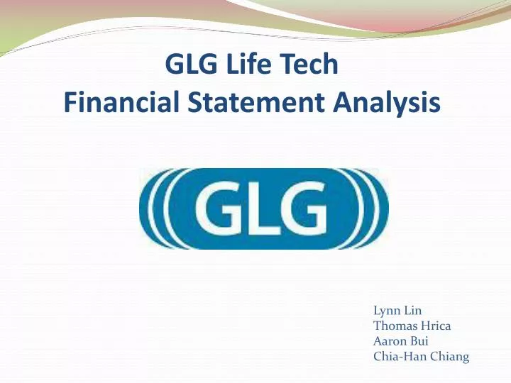 glg life tech financial statement analysis