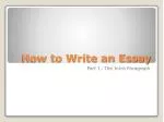 Crafting an Introductory Paragraph for Your Essay - slide 1