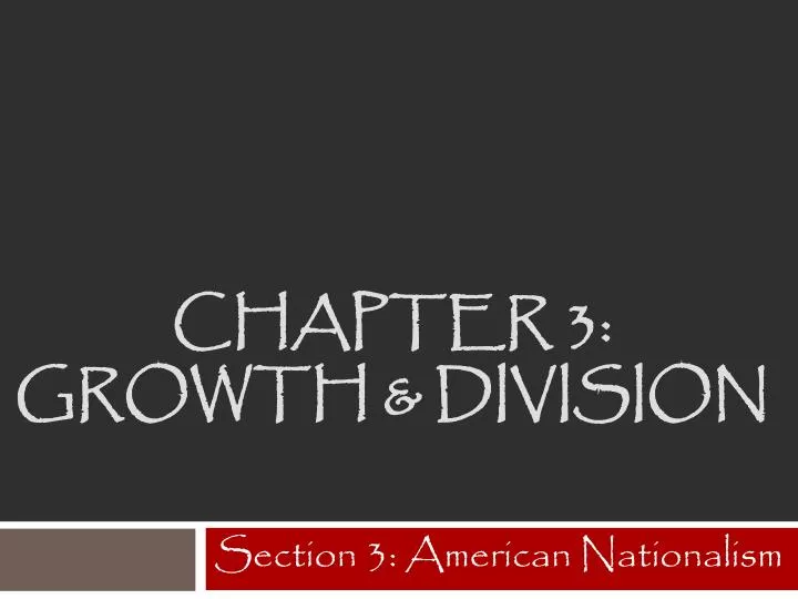 chapter 3 growth division