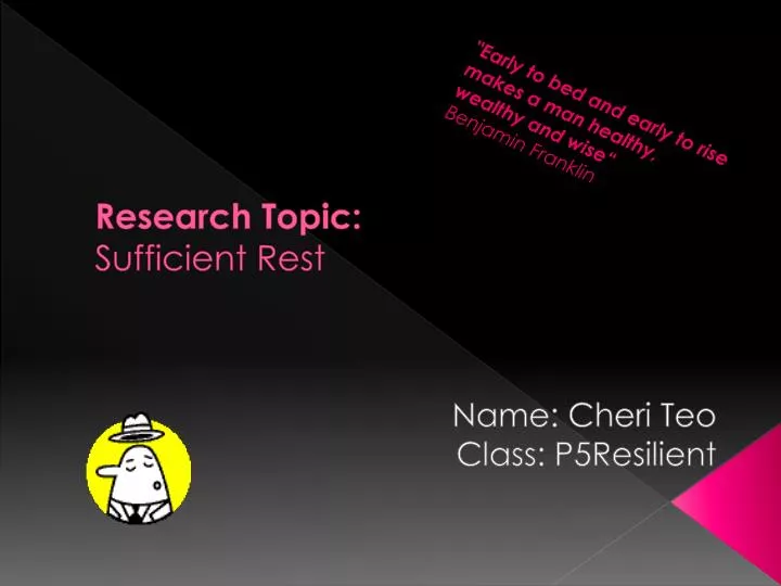research topic sufficient rest