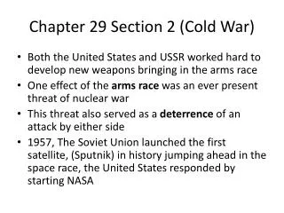Chapter 29 Section 2 (Cold War)