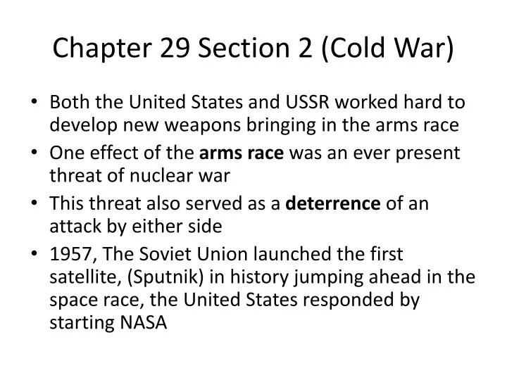 chapter 29 section 2 cold war