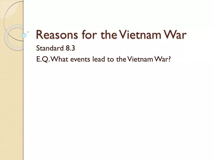 reasons for the vietnam war