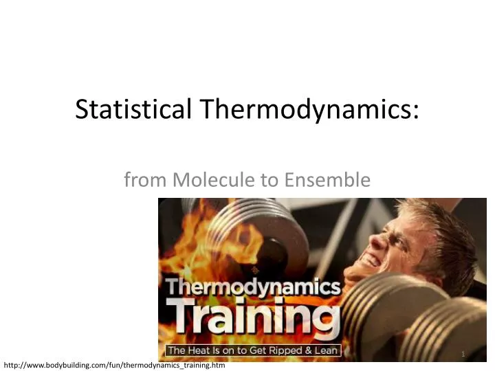 statistical thermodynamics