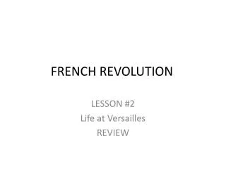 FRENCH REVOLUTION