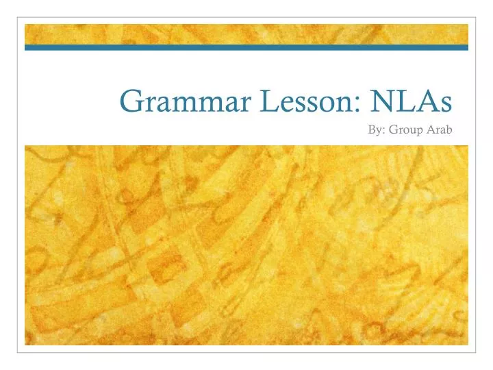 grammar lesson nlas