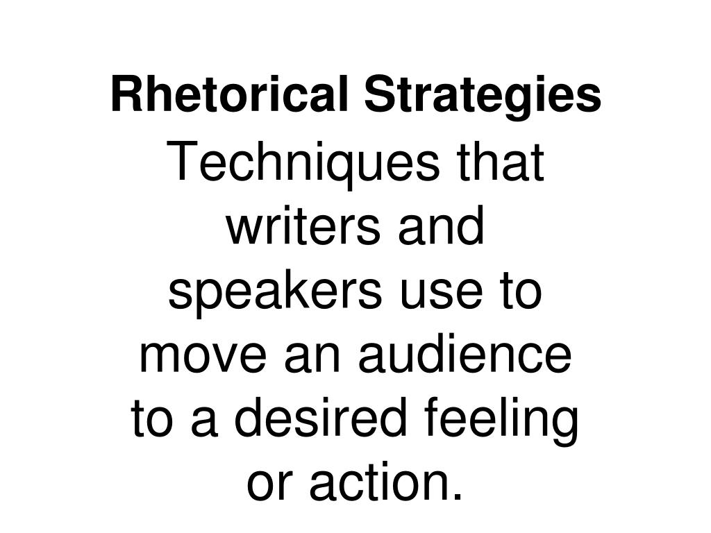 PPT - Rhetorical Strategies PowerPoint Presentation, free download - ID ...
