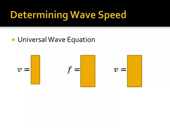 determining wave speed
