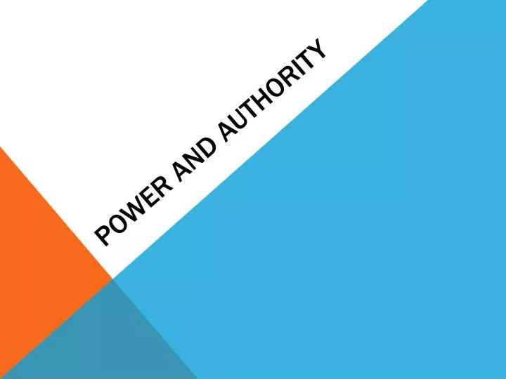 power and authority