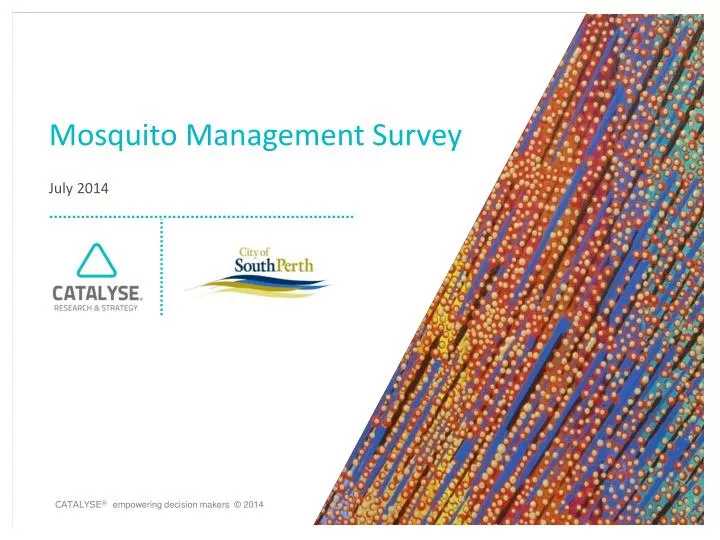 mosquito management survey
