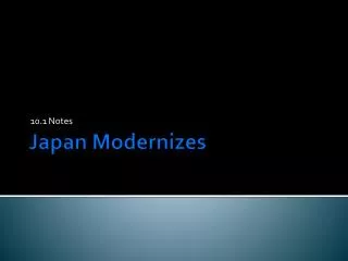 Japan Modernizes