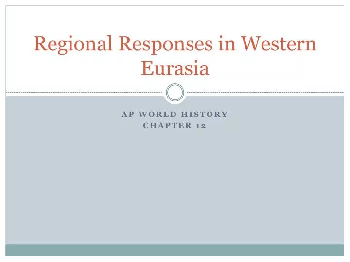 regional responses in western eurasia