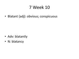 7 week 10