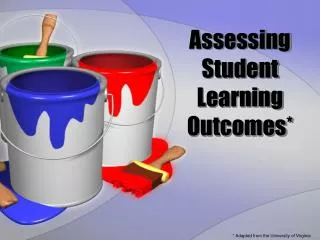 Assessing Student Learning Outcomes*