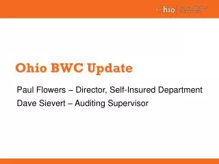 Ohio BWC Update