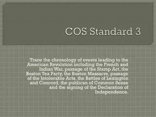 cos standard 3