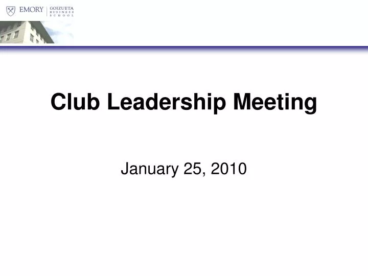 club leadership meeting