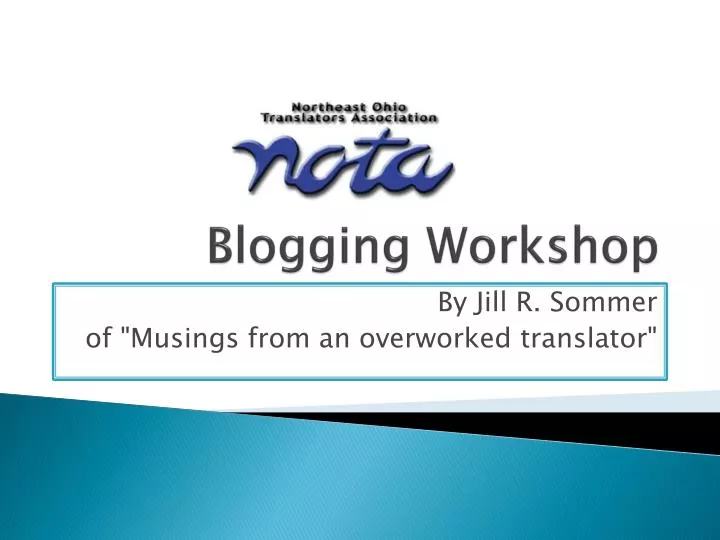 blogging workshop