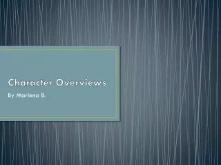 character overviews
