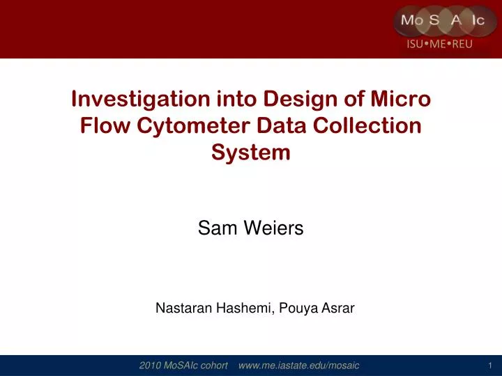 investigation into design of micro flow cytometer data collection system