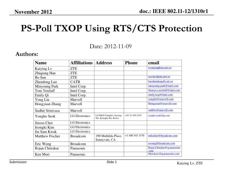ps poll txop using rts cts protection