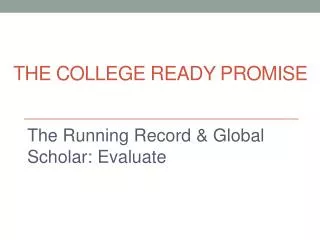 The College Ready Promise