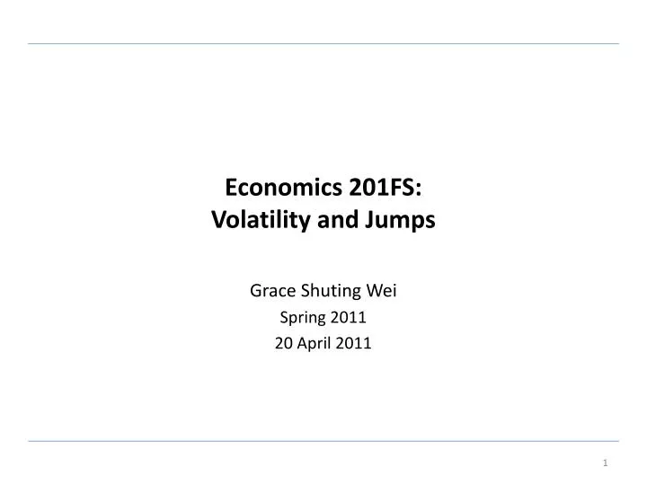 economics 201fs volatility and jumps