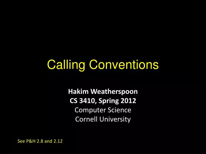calling conventions