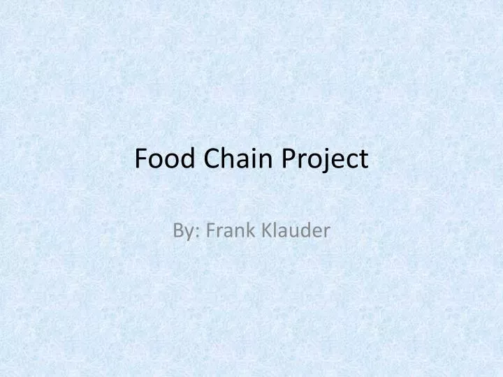 food chain project