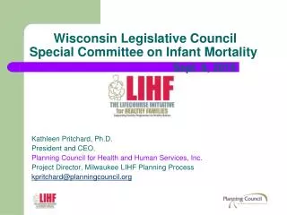 Wisconsin Legislative Council Special Committee on Infant Mortality