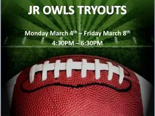 JR OWLS TRYOUTS